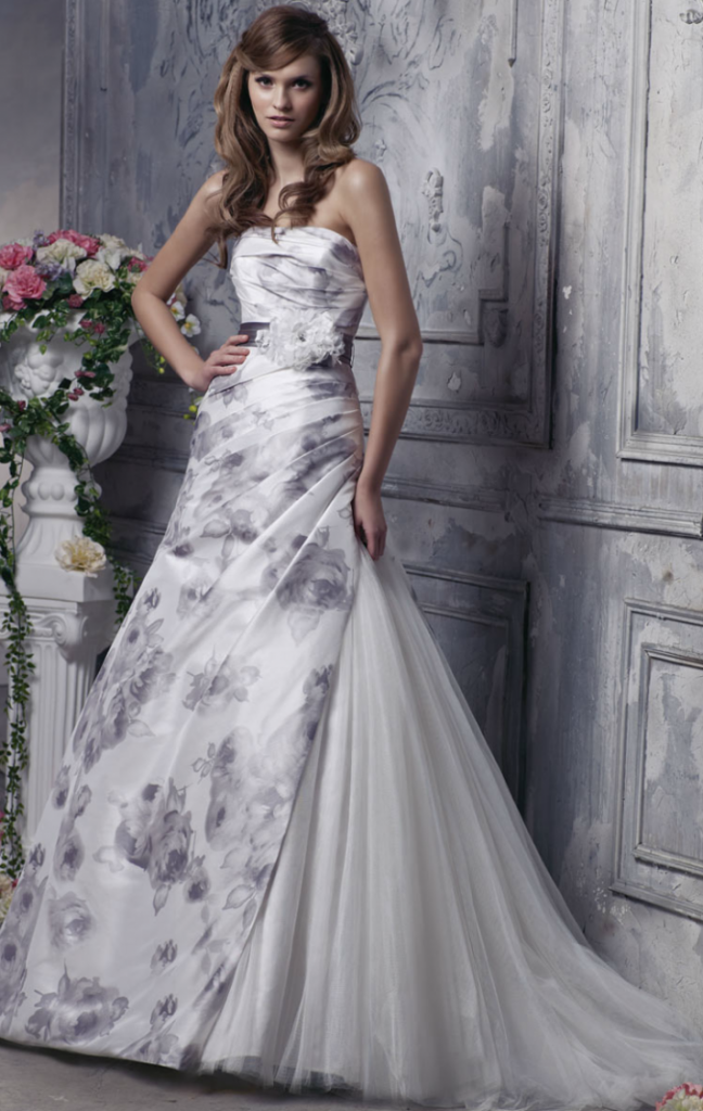 Floral-Print-Wedding-Dress