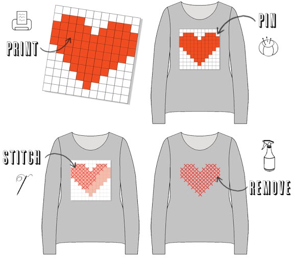 diy heart sweater tee cross stitch do it your self project cheap look for less jcrew graphic print illustrated tutorial directions how to 2