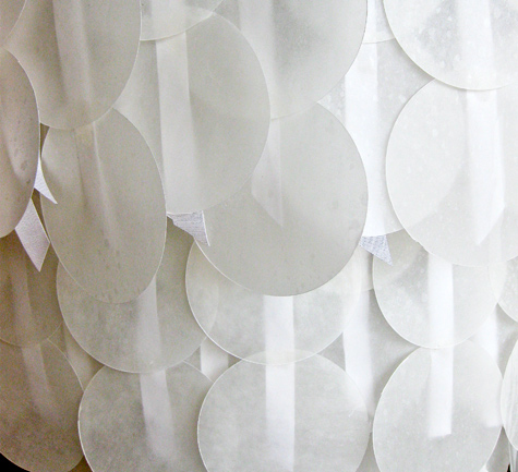 DIY paper capiz shell chandelier7