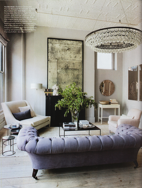nyc loft lilac sofa ochre lighting project fairytale (2)