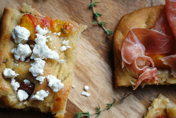 Project Fairytale: Grilled Peach Focaccia Apetizers