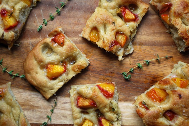 Project Fairytale: Grilled Peach Focaccia Apetizers