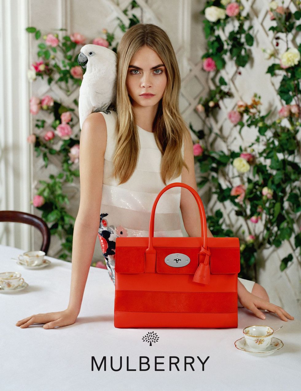 Mulberry SS 2014 Campaign featuring Cara delevigne, photographed by Tim Walker