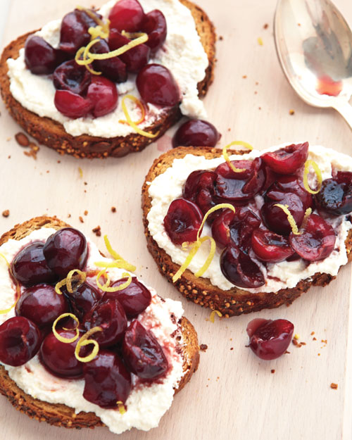 Project Fairytale: Crostini with Ricotta, Cherry and Lemon Zest
